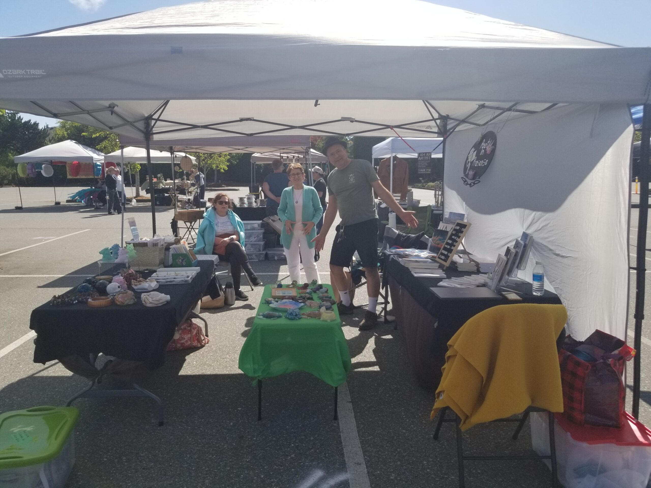 Ken Westdorp and market neighbours at Peace Portal Farmers' Market on August 29, 2026